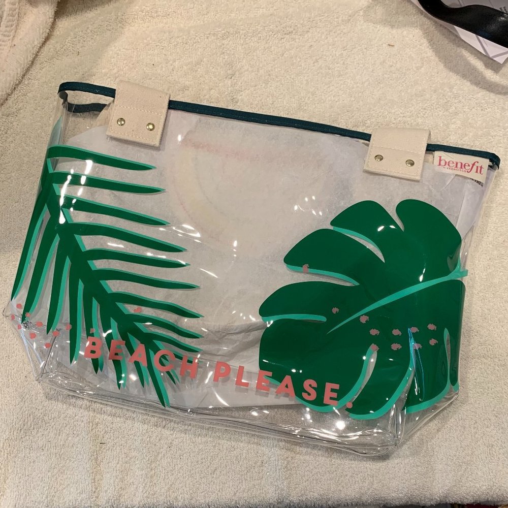 Benefit Hoola "Beach Please" Clear Vinyl Tote Bag